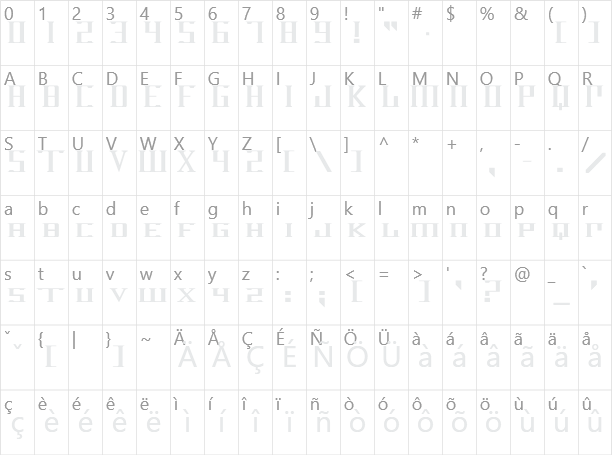 DarkWind Character Map