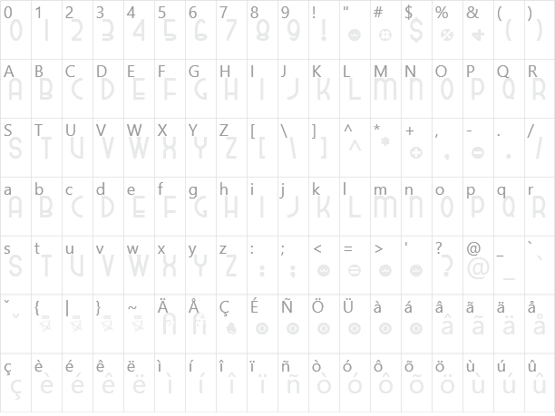 Dekthusian Character Map