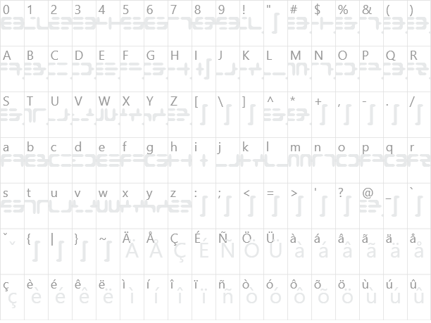 DEOXY Character Map