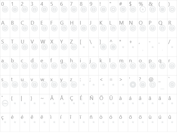 Dialtone Character Map