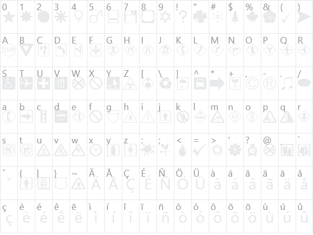 DingDongs Character Map