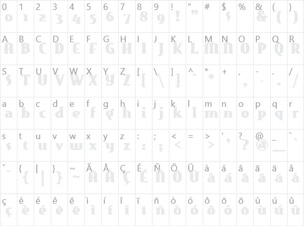 EastMarket Character Map