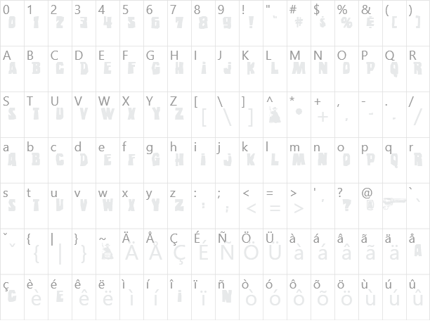 Eastwood Character Map