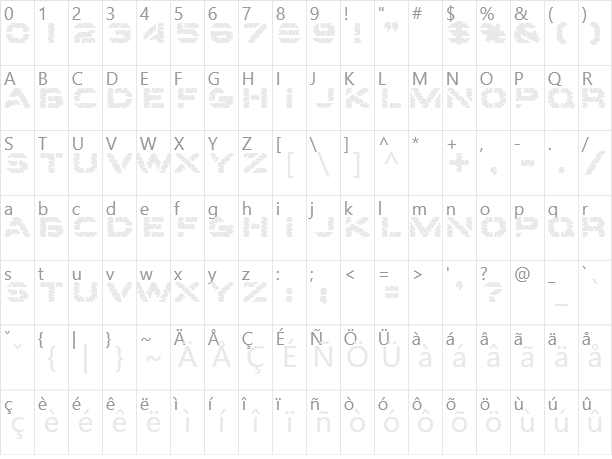 Edgewater Character Map