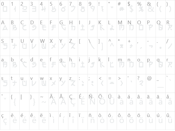 Electroharmonix Character Map