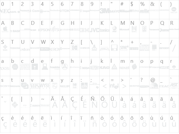 Electronics Character Map