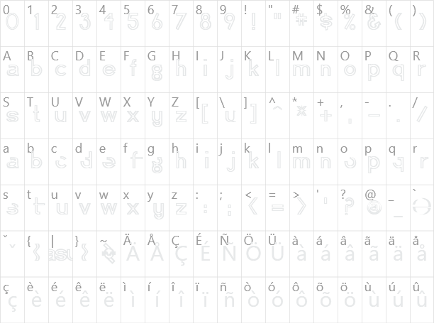 erasure Character Map