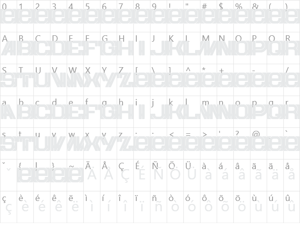 Eurow Character Map