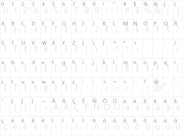 Fantazija Character Map