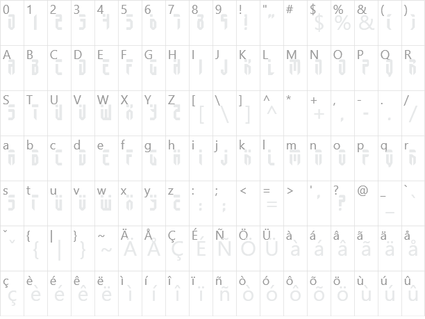 Fedyral Character Map