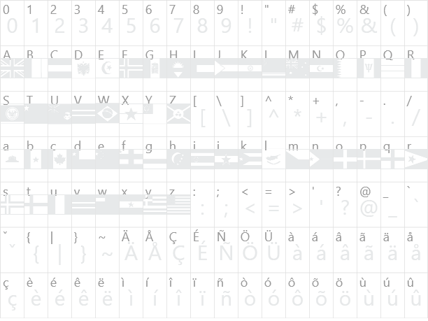 Flags Character Map