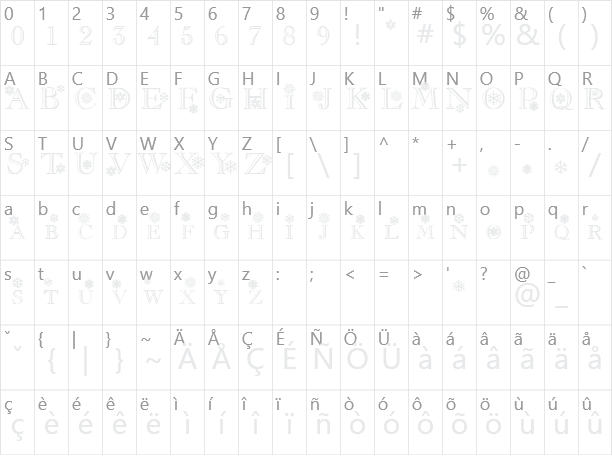 Flakes Character Map