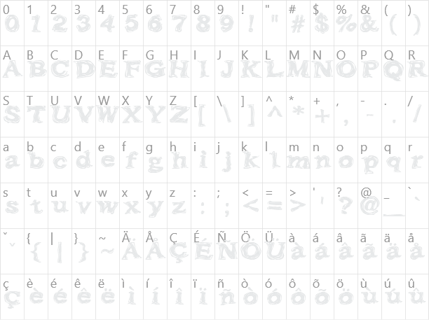 Frazzle Character Map