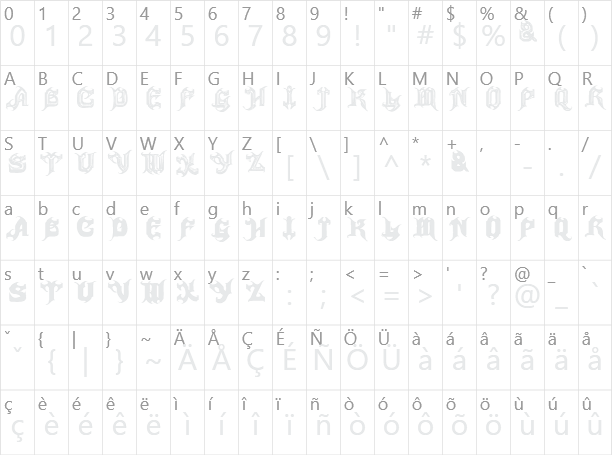 Haunted Character Map