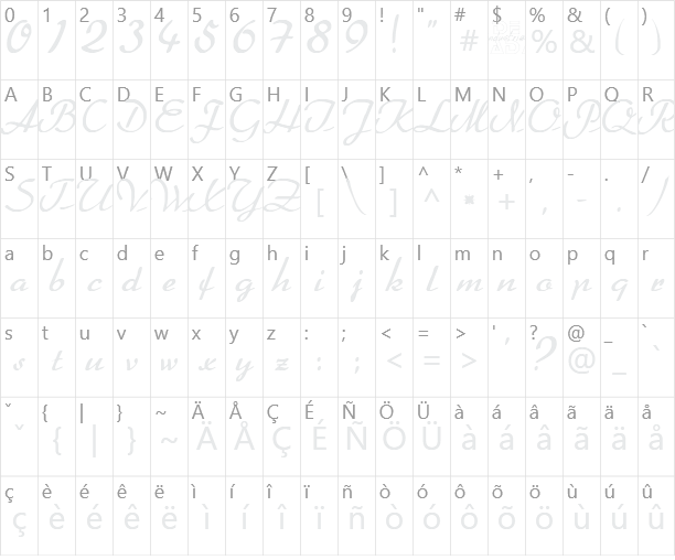 Heather Character Map