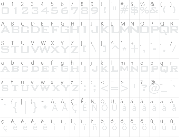 Ikarus Character Map