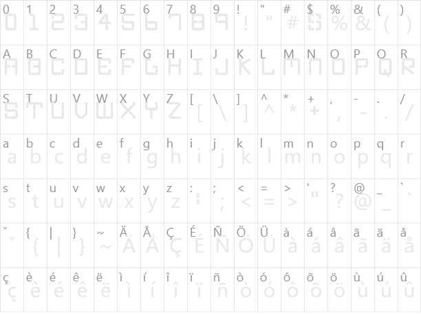 IronPipe Character Map