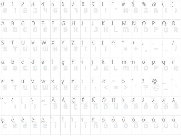 Jumbo Character Map