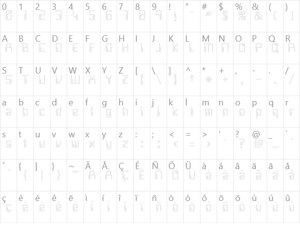 Justov Character Map