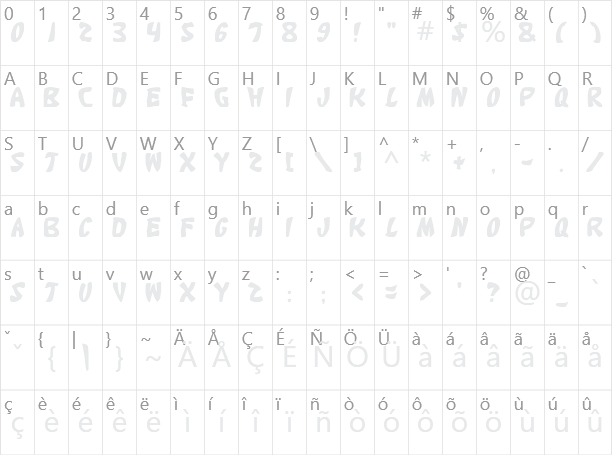 Katana Character Map