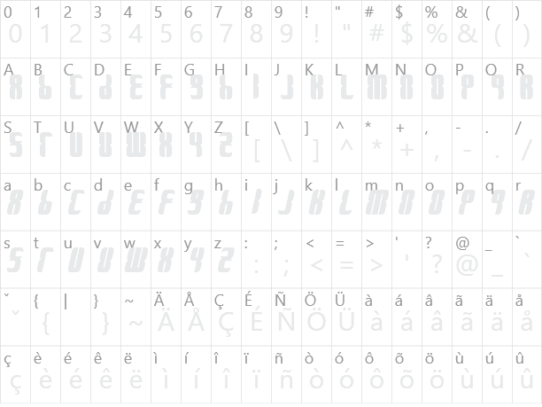 KEWKEN Character Map