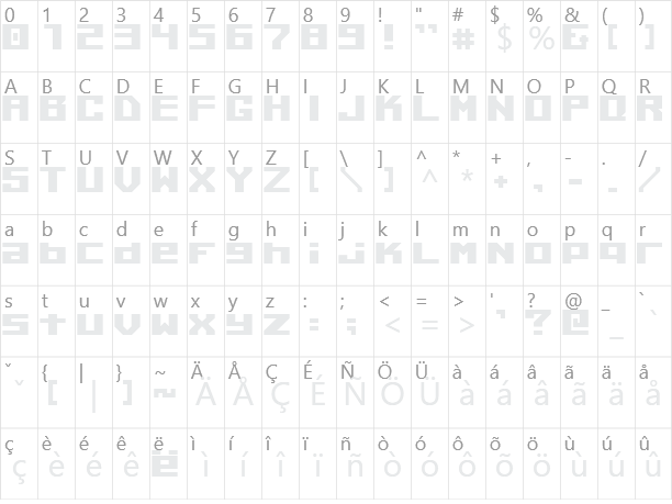 Kiloton Character Map