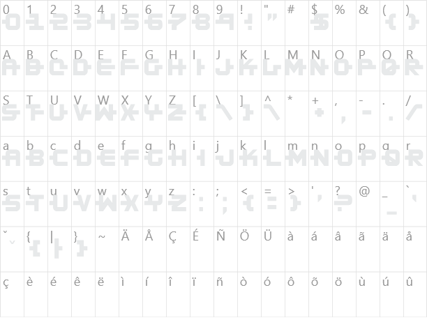 Kinex Character Map