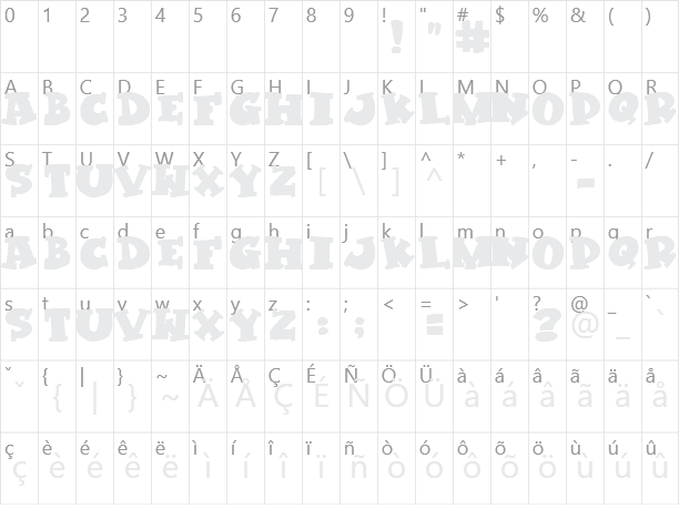 Kleptomaniac Character Map