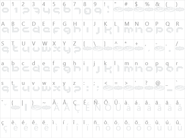 Korunishi Character Map