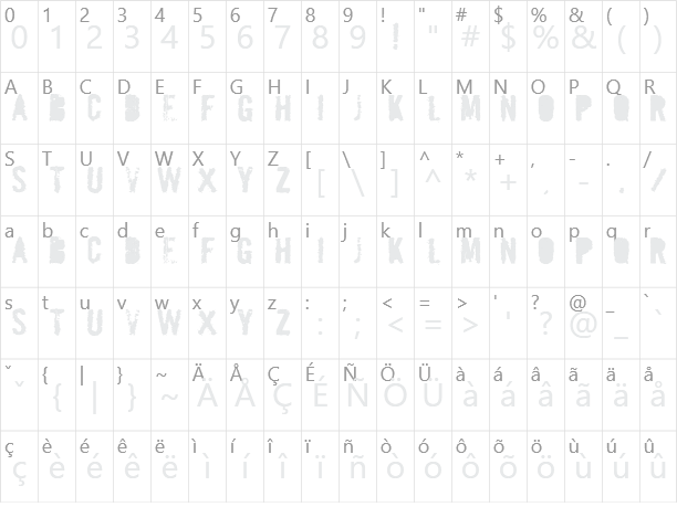 MailBomb Character Map