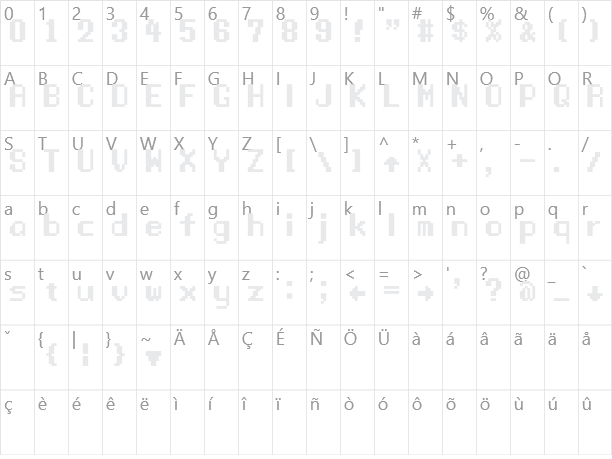 Manaspace Character Map