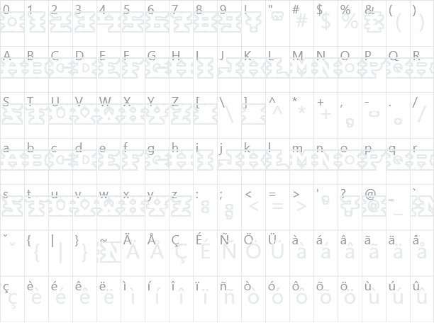 Montezuma Character Map