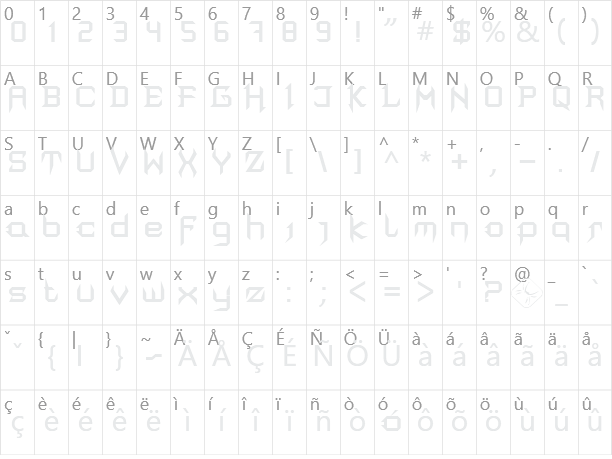 Mortis Character Map