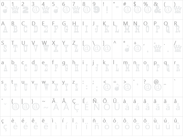 Nashville Character Map