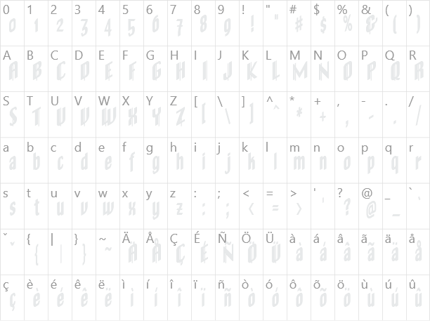 OldeChicago Character Map