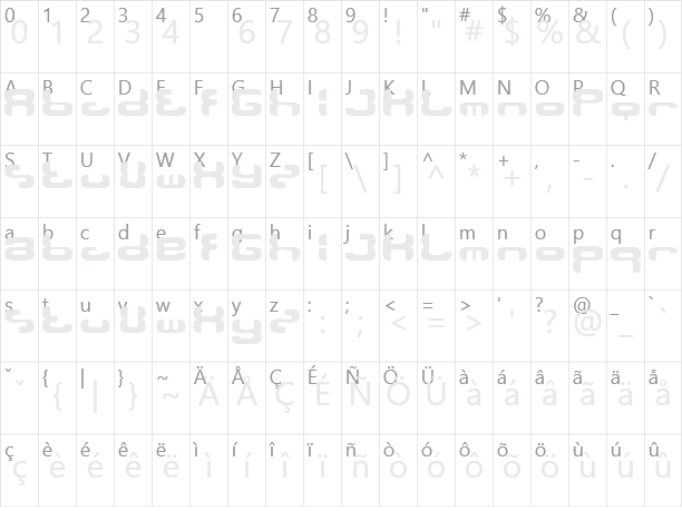 Ollon Character Map