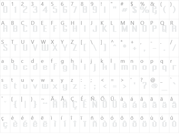 Pecot Character Map