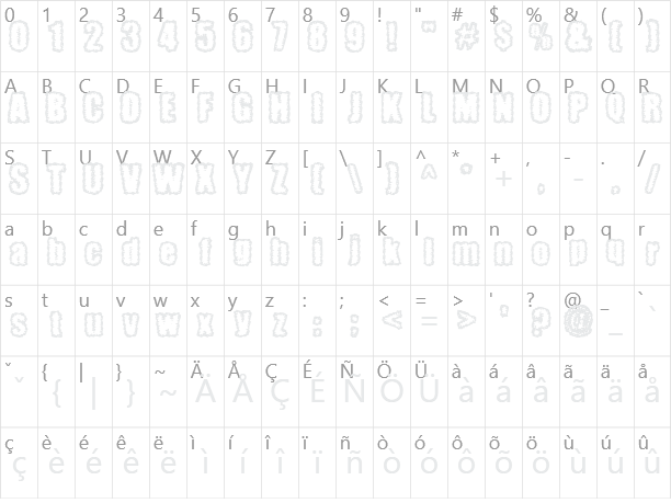 Pinniepoker Character Map