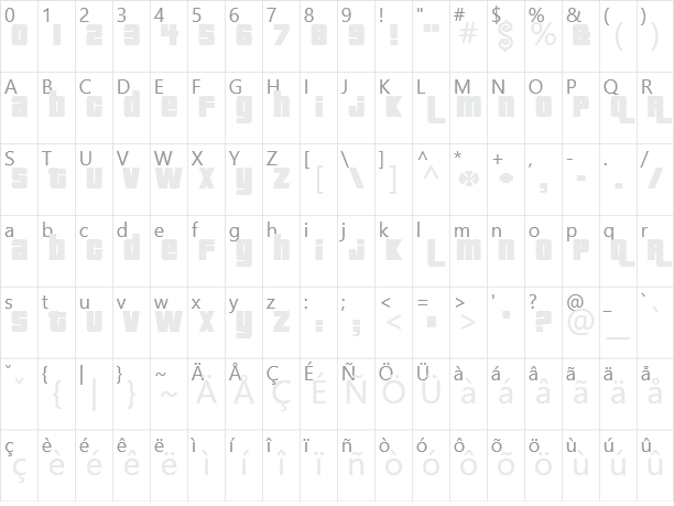 Pricedown Character Map