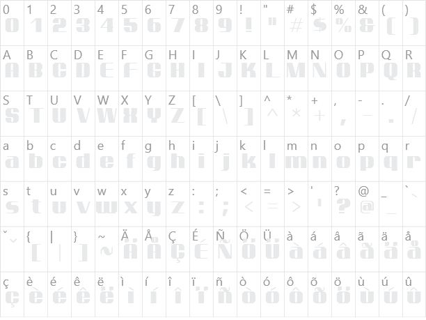 Ptarmigan Character Map