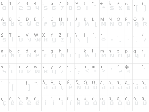 Quadaptor Character Map