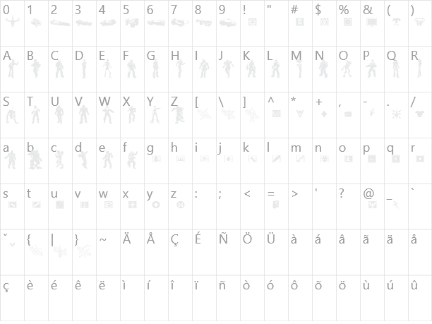 Quake 3 Arena Bats Character Map