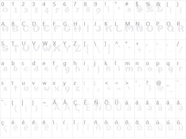 Quaxy Character Map