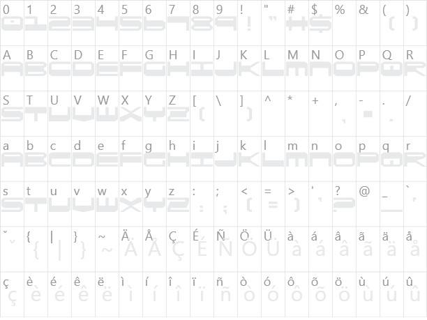 QuickGear Character Map