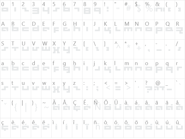 Rotek Character Map