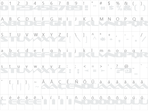 Sofachrome Character Map