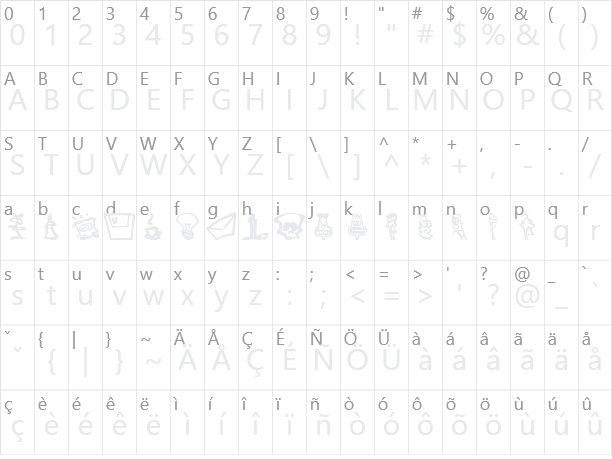 Somepics Character Map