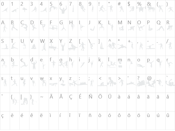 Sports TFB Character Map