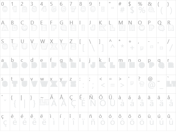 SteelTown Character Map