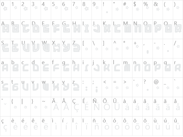 SuperTrooper Character Map